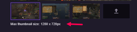 thumbnail size for Twitch VODs