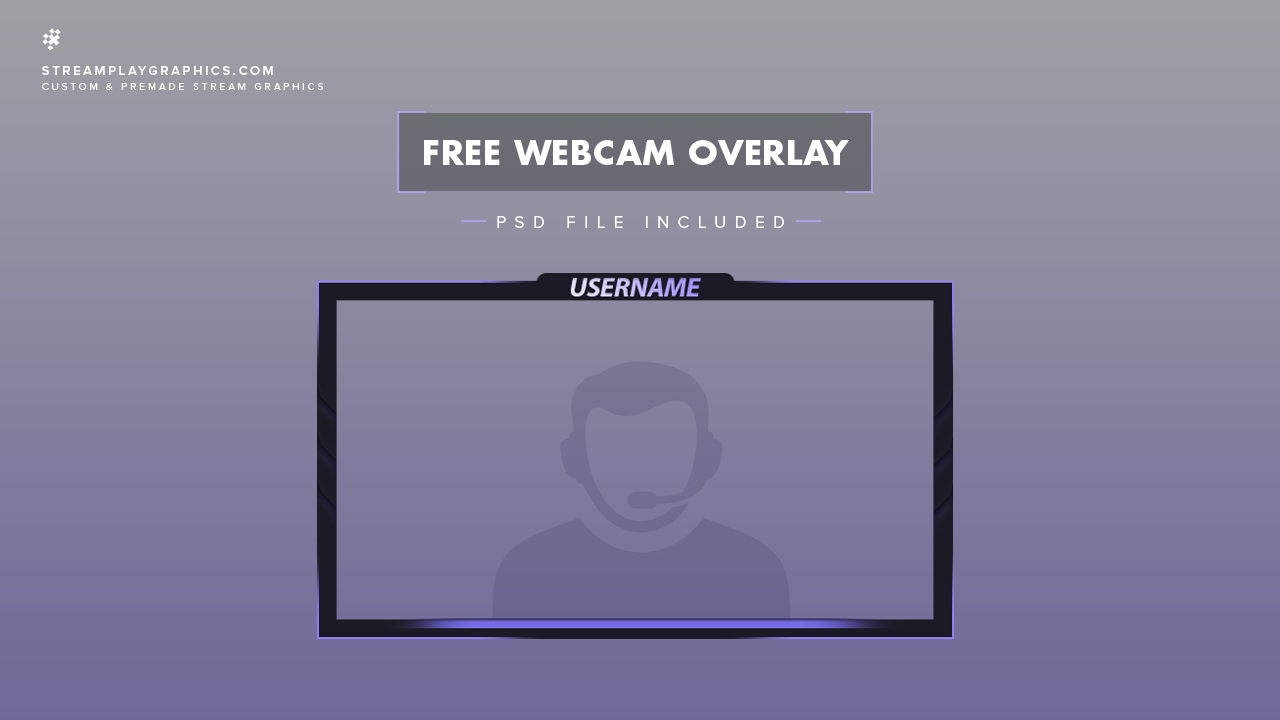 Free customizable Twitch webcam overlay templates