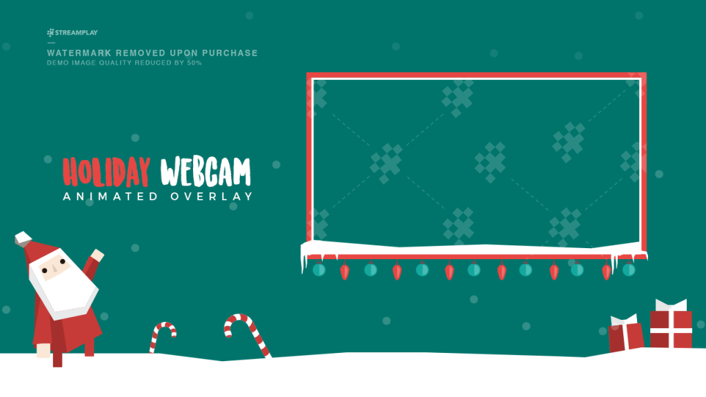 Twitch Christmas Webcam Overlay - Streamplay Graphics