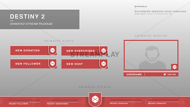 destiny 2 animated twitch overlay package