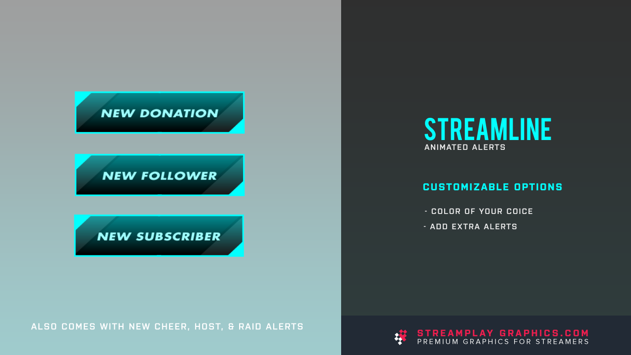 Streamline Animated Alerts Streamplay Graphics