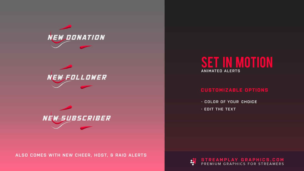 Set In Motion Animated Twitch Alerts Streamplay Graphics