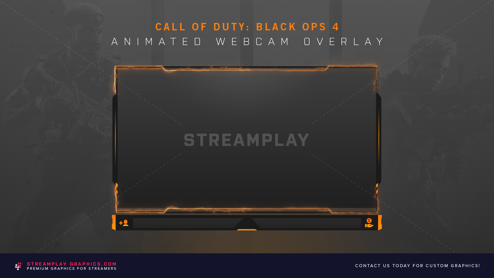 Call of Duty Black Ops 4 Webcam Overlay - Streamplay Graphics