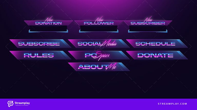 Miami Vice Animated Stream Package - Streamplay Graphics