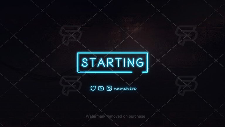 Neon Sign Stream Banner Scenes - Streamplay Graphics